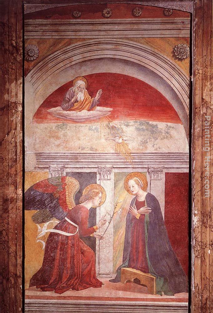 Annunciation painting - Melozzo Da Forli Annunciation art painting